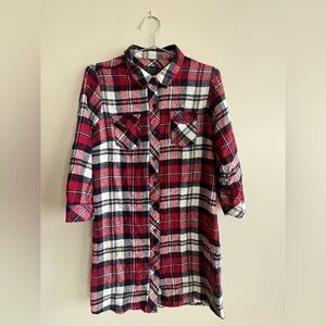 Ci Sono Plaid Collection Women’s Plaid Button Down Dress
